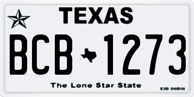 TX license plate BCB1273