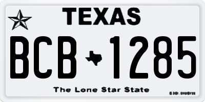 TX license plate BCB1285