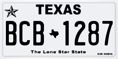 TX license plate BCB1287