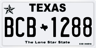 TX license plate BCB1288