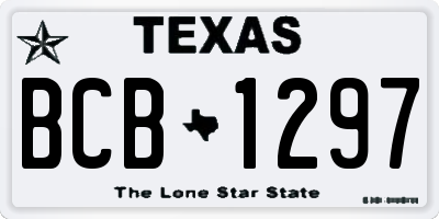 TX license plate BCB1297