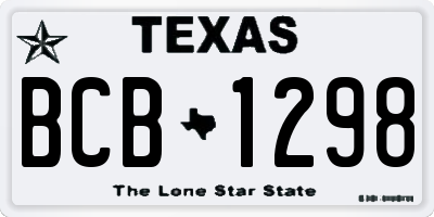 TX license plate BCB1298