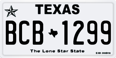 TX license plate BCB1299