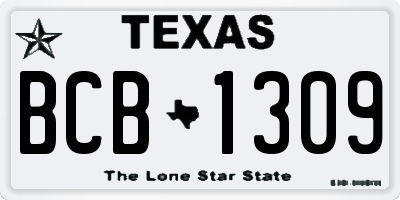 TX license plate BCB1309