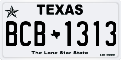 TX license plate BCB1313