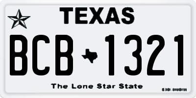 TX license plate BCB1321