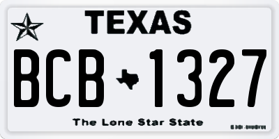 TX license plate BCB1327