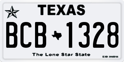 TX license plate BCB1328