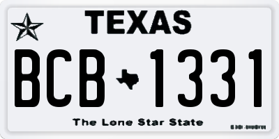 TX license plate BCB1331