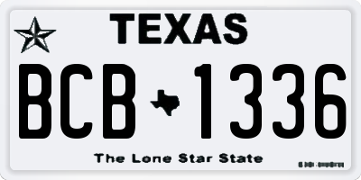 TX license plate BCB1336