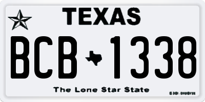 TX license plate BCB1338