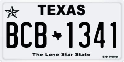 TX license plate BCB1341