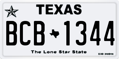 TX license plate BCB1344