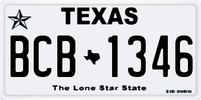 TX license plate BCB1346