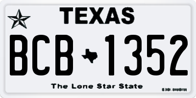 TX license plate BCB1352