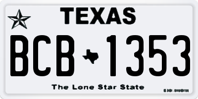 TX license plate BCB1353