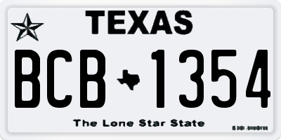 TX license plate BCB1354