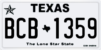 TX license plate BCB1359