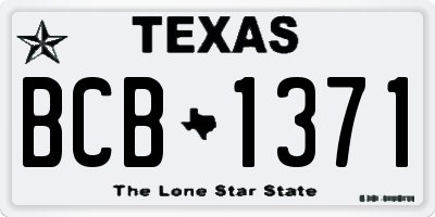 TX license plate BCB1371