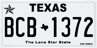 TX license plate BCB1372