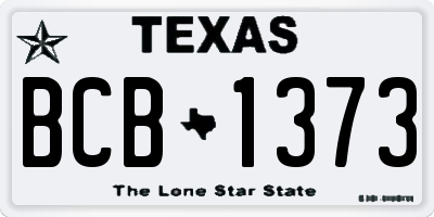 TX license plate BCB1373