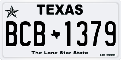 TX license plate BCB1379
