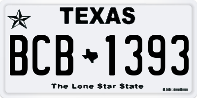TX license plate BCB1393