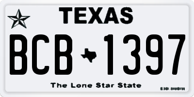 TX license plate BCB1397