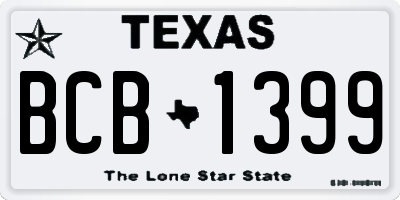 TX license plate BCB1399