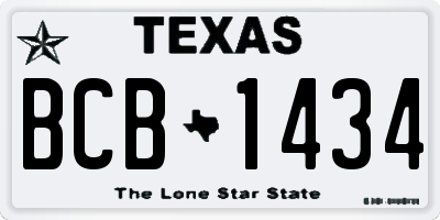 TX license plate BCB1434