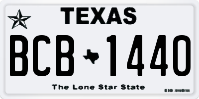 TX license plate BCB1440