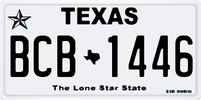TX license plate BCB1446