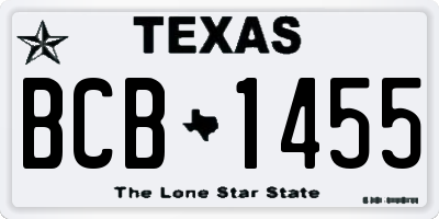 TX license plate BCB1455