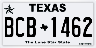 TX license plate BCB1462