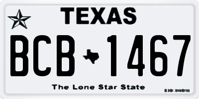 TX license plate BCB1467