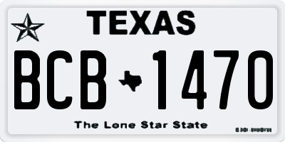 TX license plate BCB1470