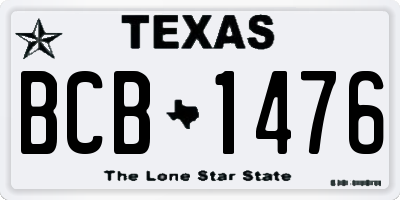 TX license plate BCB1476