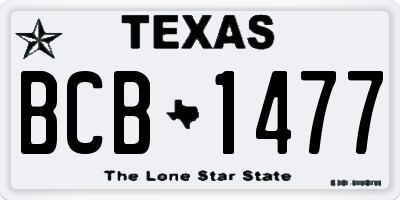 TX license plate BCB1477