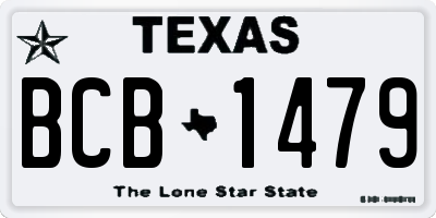 TX license plate BCB1479