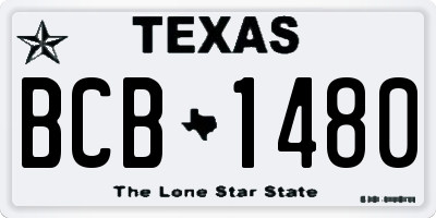 TX license plate BCB1480