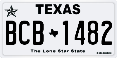 TX license plate BCB1482