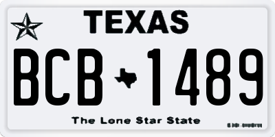 TX license plate BCB1489