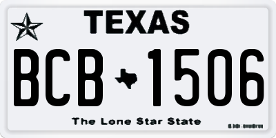 TX license plate BCB1506