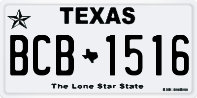 TX license plate BCB1516