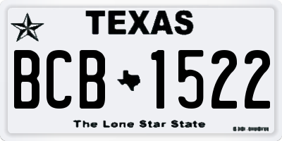 TX license plate BCB1522