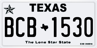 TX license plate BCB1530