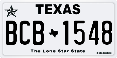 TX license plate BCB1548
