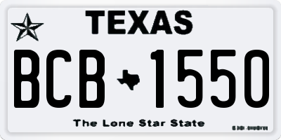 TX license plate BCB1550