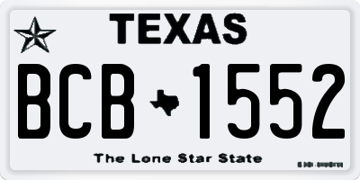 TX license plate BCB1552