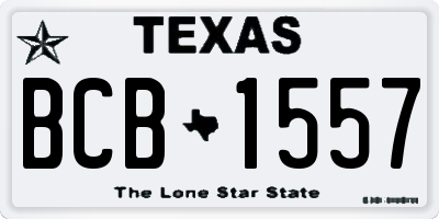 TX license plate BCB1557
